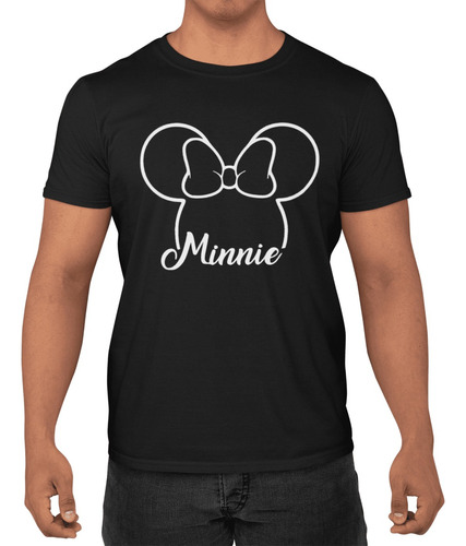 Playera Minnie Mouse Moño Adulto E Infantil