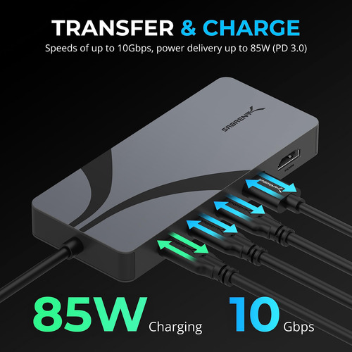 Sabrent Usb4 Hub, Travel Dock Hub Con 2 Puertos Usb-c, 1
