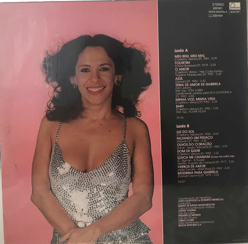 Lp Vinil Gal Costa - Meu Bem Meu Mal - Nt - 1985 - Mv (Usado)