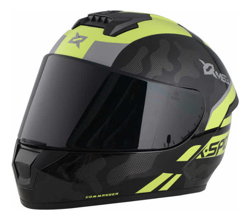 Casco Xsport M63 Comander Negro Y Amarillo Mate