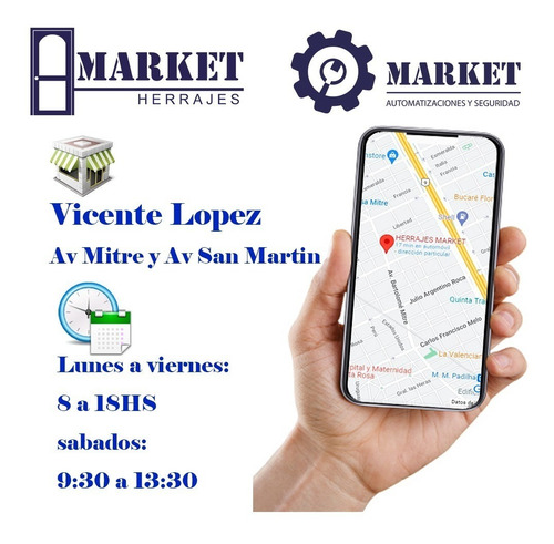 Picaporte Manija Doble. Acero Inoxidable. Herrajes Market