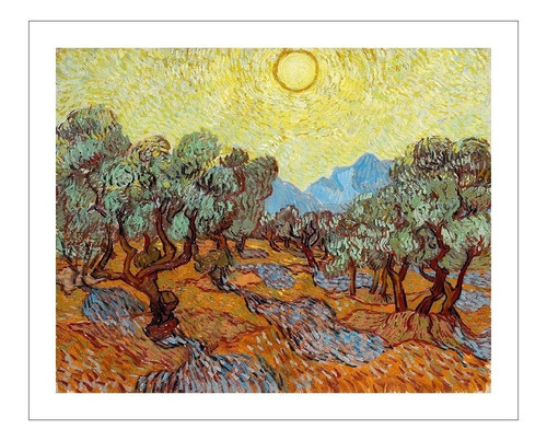 Lamina Fine Art Arboles De Olivo Van Gogh 60x70 Myc