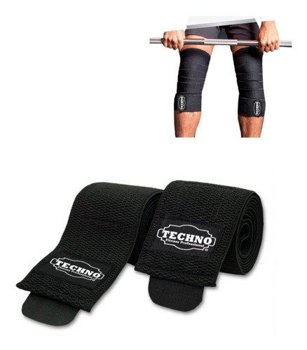 Vendas De Rodillas Knee Wraps Soporte Bandas Gym Par