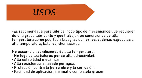 Grasa Lubricante Baleros Alta Temperatura 3 250gr 10 Piezas
