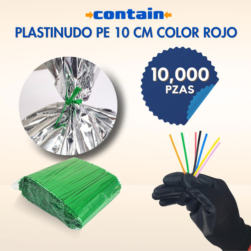 10,000 Plastinudo De Pe, Twister O Alambre Forrado Verde