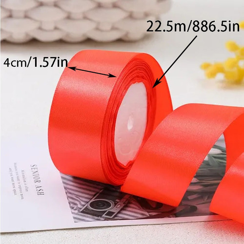 Z 5 Rollos Satinado Decoracion Colores Cintes 4cm 112.5