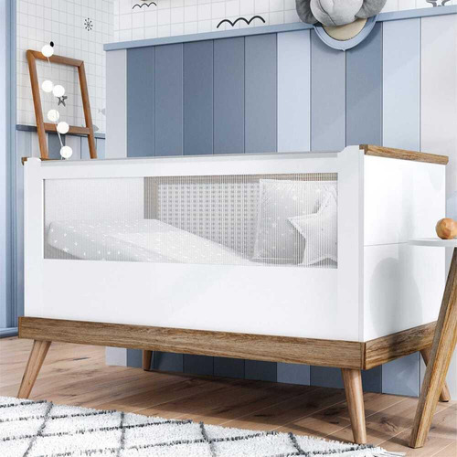 Berço Mini Cama Retrô Canção De Ninar Branco/amêndola