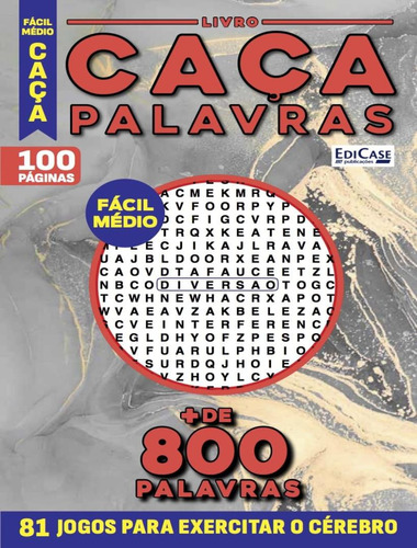 Caca-palavras 60 - Facil/medio, De Edicase Publicacoes. Editorial Edicase, Tapa Mole, Edición 60 En Português, 2023