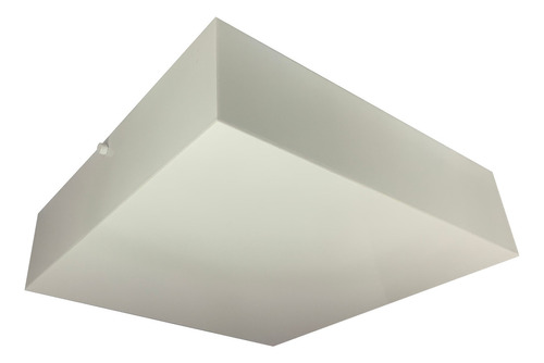 Plafon Acrílico Sobrepor 30x30 Cm Quadrado 3x E27 Luminária Cor Branco