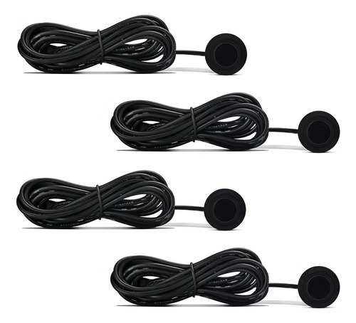 Sensor Estacionamento 4 Pontos Prata Display Sinal Sonoro