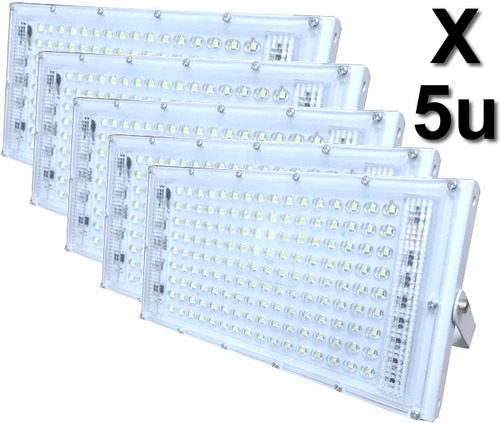 Reflector Led 200w Exterior Alta Potencia Multiled Pack X 5