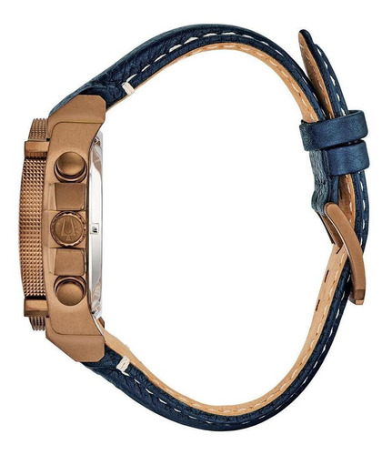 Relógio Masculino Bulova Precisionist Couro Azul 97b186