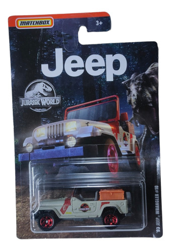 Matchbox Hot Wheels Jurassic Park World '93 Jeep Wrangler 