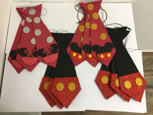 20 Corbata De Mickey. Fiestas Temáticas. Infantiles.