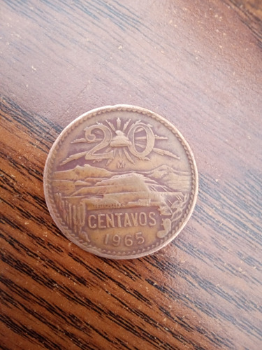 Moneda 20 Centavos 1965