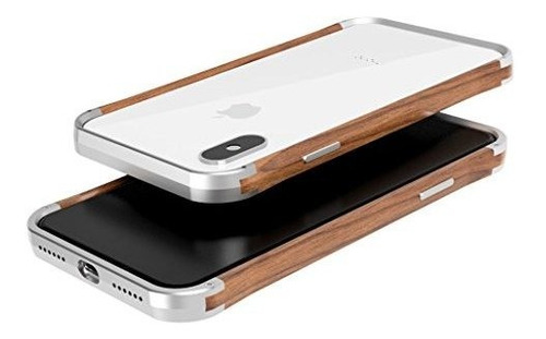 Vevil iPhone X Funda  Madera Y Aluminio iPhone X Funda  Colo