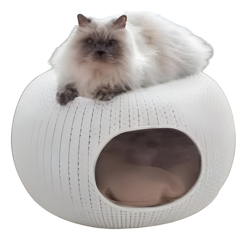 Cama Cueva Para Gatos + Colchoneta Interna & Cojín D Asiento