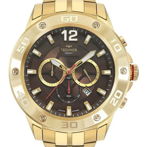 Relógio Technos Masculino Dourado Js26ap/4d