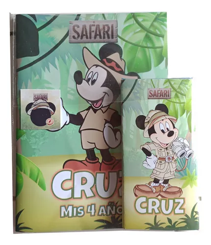 comprar Souvenir Mickey Safari 25 Libritos Colorear Y 25 Lápices X6