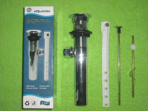 Desague Automatico Lavamanos Plastico Cromado