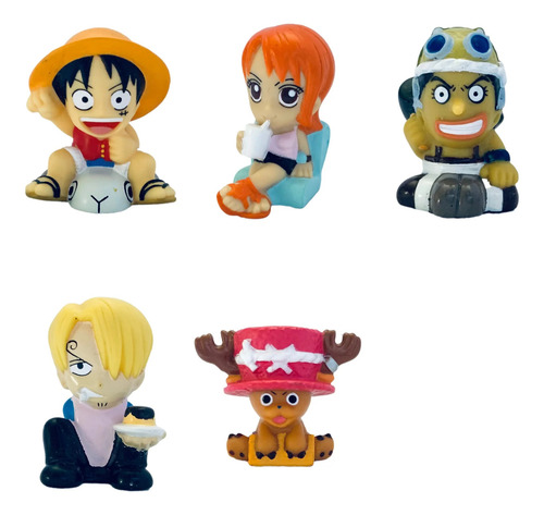Figuras One Piece - Luffy, Nami, Usopp, Sanji & Chopper