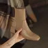 Botines Cuadrados Mujer Tacón Grueso Zapatos Elásticos 2024