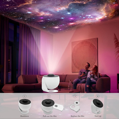 Proyector De Galaxias Con Luces De Estrella Para Dormitorio,