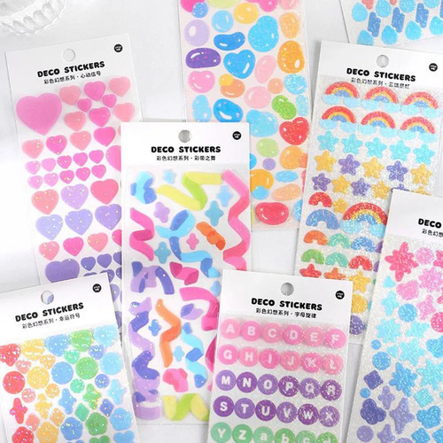 5 Pegatinas Brillantes Con Forma De Planificador, Calendario