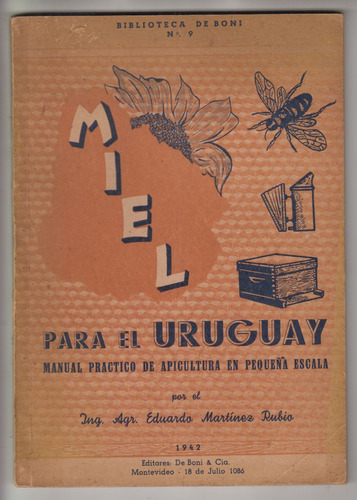 1942 Manual Apicultura Pequeña Escala Uruguay Martinez Rubio