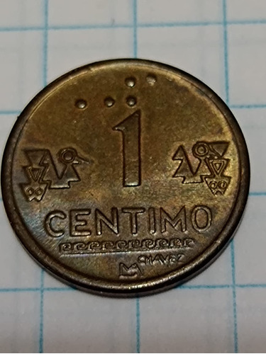 Moneda De 1 Céntimo 1993 - Firma De Chávez Y Símbolo Oculto
