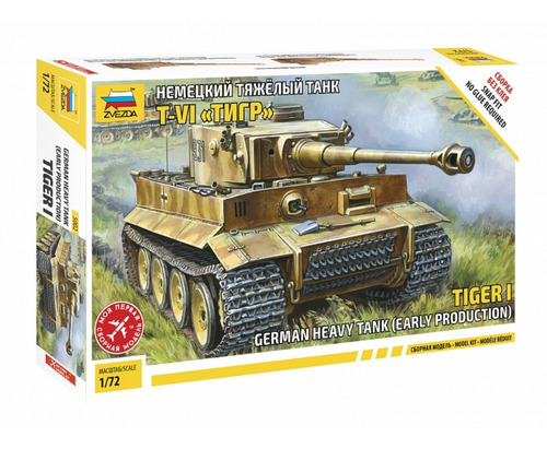 Tiger I Tanque Aleman 1/72 Zvezda 5002 Maqueta P Armar Ww2