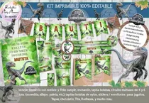 Comprar Kit Imprimible Candy Bar Jurassic World Blue 100% Editable