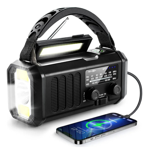 Emergency Radio 10000mah ,solar Hand Crank Radio With Am/fm