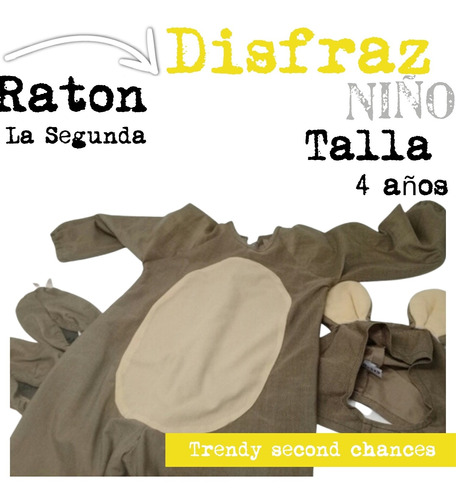 Disfraz Raton Cafe Niños. La Segunda Bazar