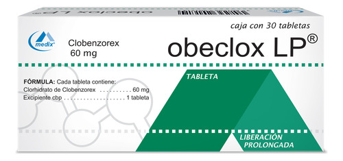 Obeclox Lp 60 Mg Caja Con 30 Tabletas De Liberación Prolonga