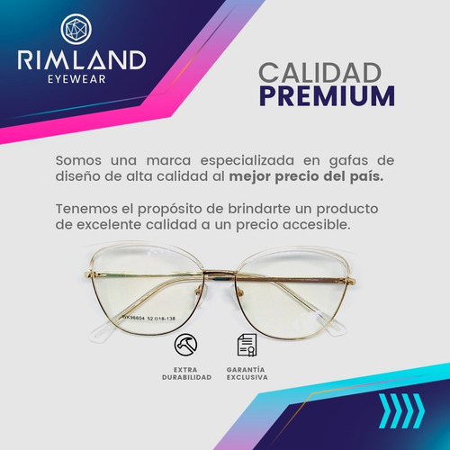 Imagen 3 de 5 de Armazón Lentes Marcos Anteojos Rimland (sku7102)