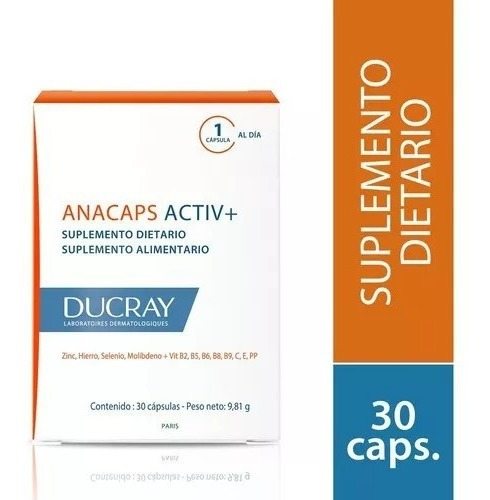 Anacaps Ducray Active+  Anticaída De Cabello Cápsulas 30cap