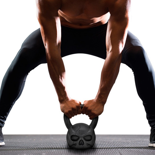 Kettlebell Pesa Rusa 8 Kg Premium Calavera Acero Aluminio