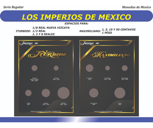 Monedas Los Imperios De Mexico. Album Coleccionador De Lujo