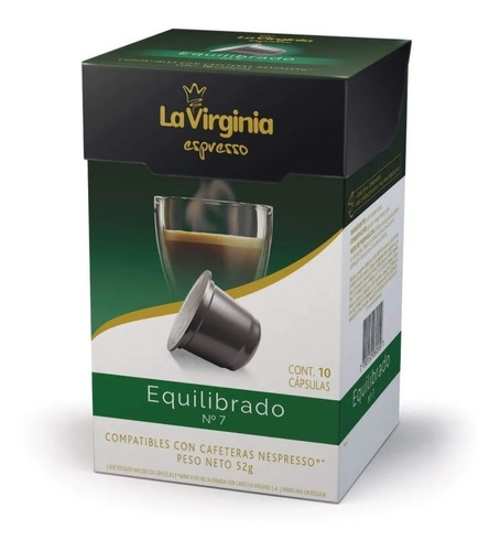 10 Capsulas Cafe La Virginia Compatibles Nespresso X6