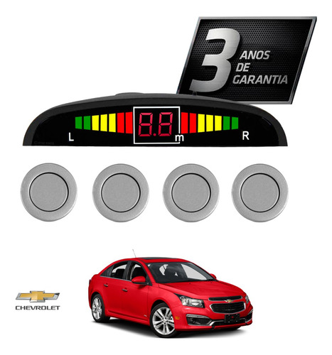 Sensor De Ré Estacionamento Prata Chevrolet Cruze 2013 2014