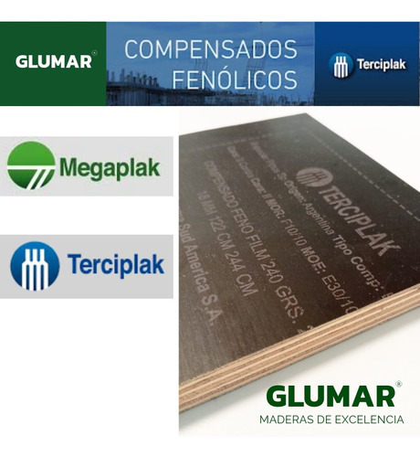 Fenólico Plastificado Terciplak 1220mm X 2440mm - 18mm