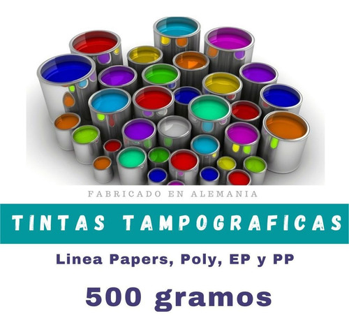 Tinta Para Tampografia Línea Papers, Poly, Pp Y Ep 500 G