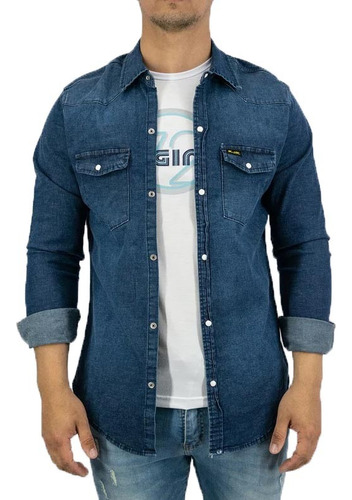 Camisa Manga Larga Jean Denim Naval | Moha (130362)