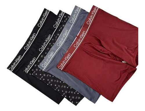Boxers Brief Calvin Klein Negro/rojo 4 Pack De Microfibra