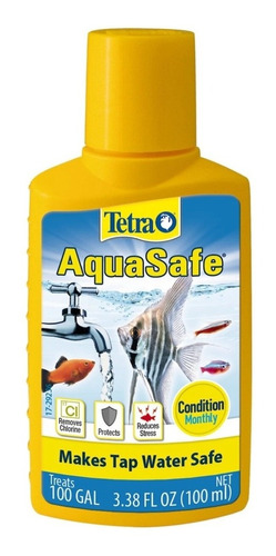 Tetra Aqua Safe 100ml Acondicionador Y Anticloro En Acuarios