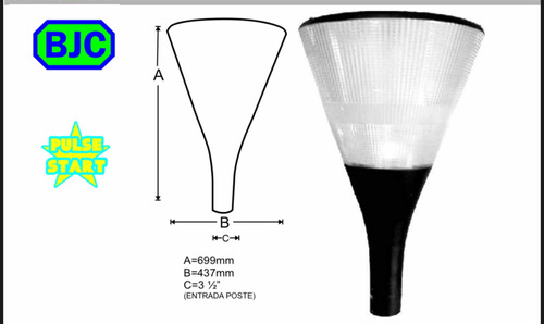 Luminaria Lampara Punta De Poste Futura Alumbrado Publico | Envío gratis