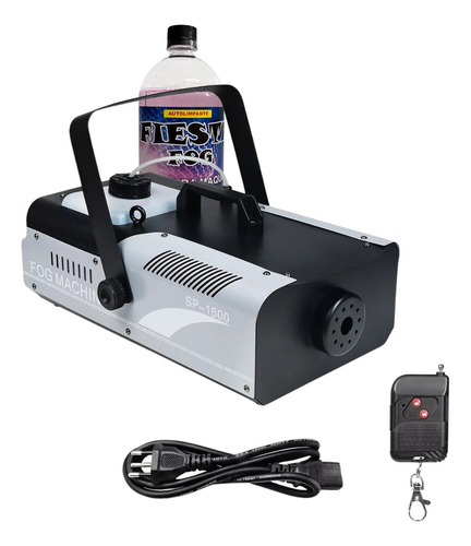 Máquina De Fumaça 1500w Controle Sem Fio C/dmx + Liquido Cor Cinza 220v