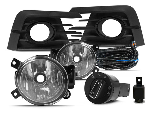 Imagem 4 de 6 de Kit Farol De Milha Gol G7 2016 A 2018 Botão Modelo Original