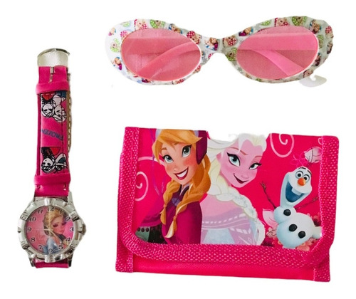 Set De Reloj, Billetera Y Lentes Frozen Para Niñas